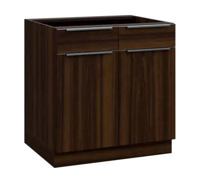 SIS - 8DZ2 spodní skříňka, 2-dveřová, 2-zásuvková, 870x800x600, ořech královský